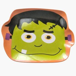 Frankenstein Halloween Plate Green Monster